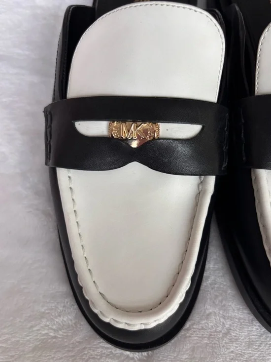 MICHAEL KORS Eden Colorblock Leather Penny Loafer-Style Slide Mule Shoe--NEW--7 - Picture 4 of 14